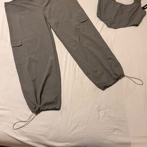 Fashion Nova Gray Two-Piece Set